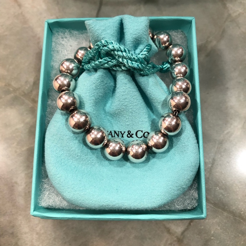 Tiffany & Co Silver Ball Bracelet 7.5 inches 10 mm